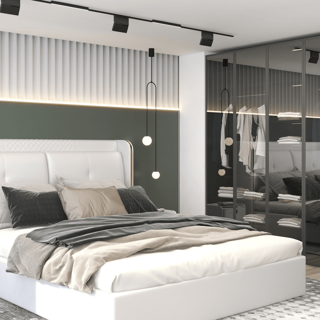 Lampe Suspendue Moderne en Verre à 2 Lumières en Forme de U pour Salon et Chambre