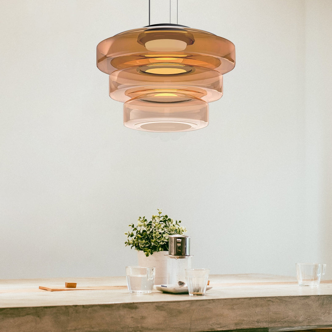 Lampes suspendues en verre de style Bauhaus