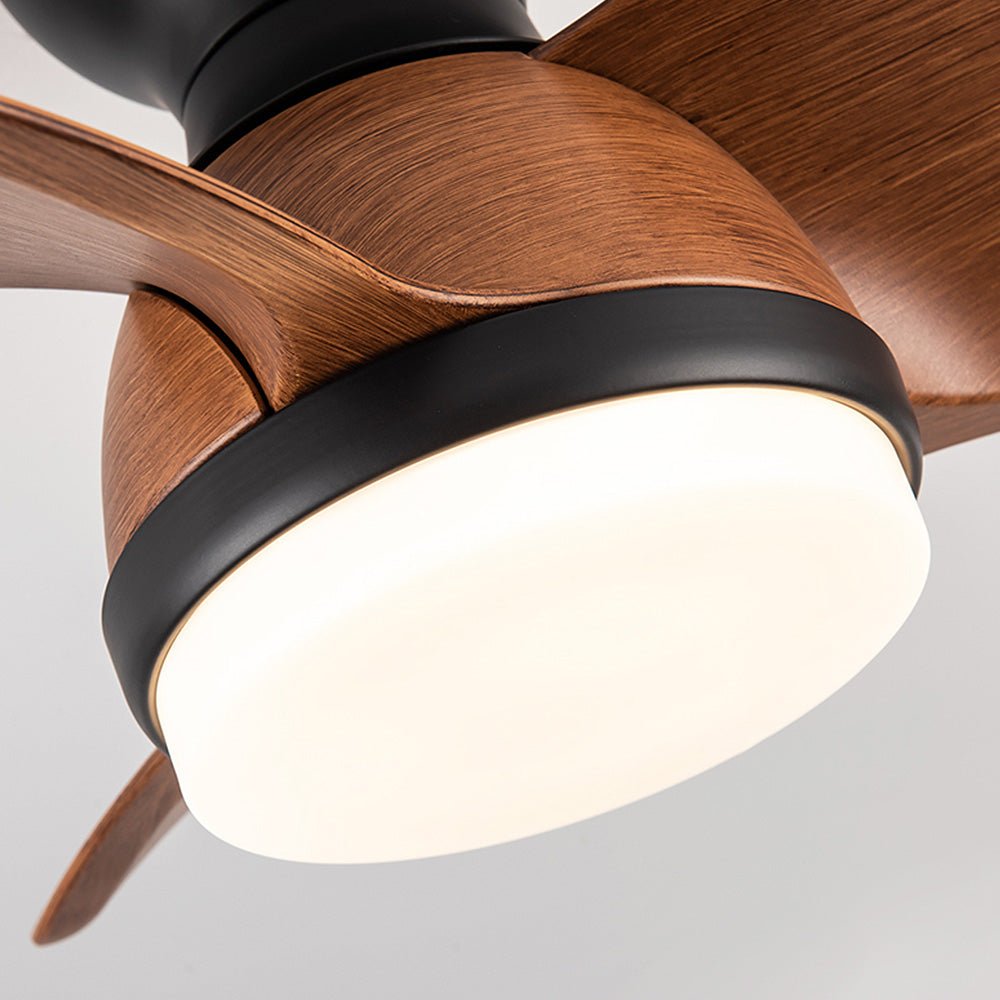 Ventilateur de plafond élégant et simple pour chambre à coucher avec éclairage LED