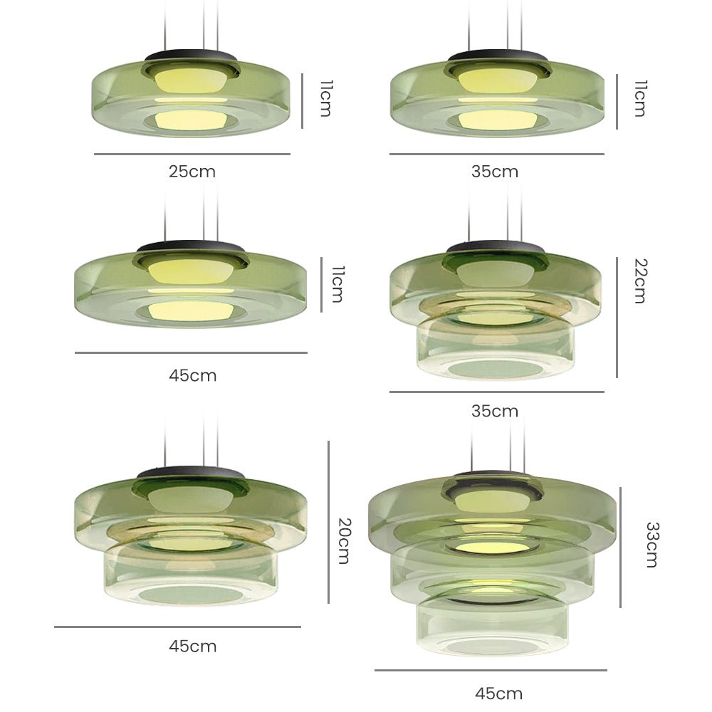Lampes suspendues en verre de style Bauhaus
