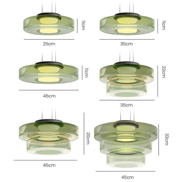 Lampes suspendues en verre de style Bauhaus