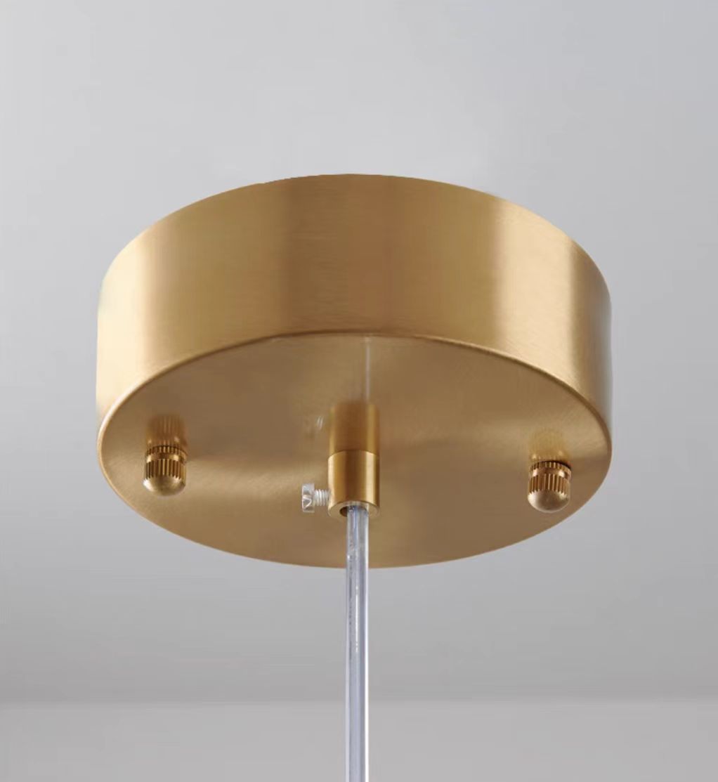 Lustre Moderne en Verre Gris Étoilé