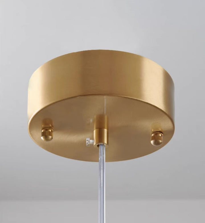 Lustre Moderne en Verre Gris Étoilé