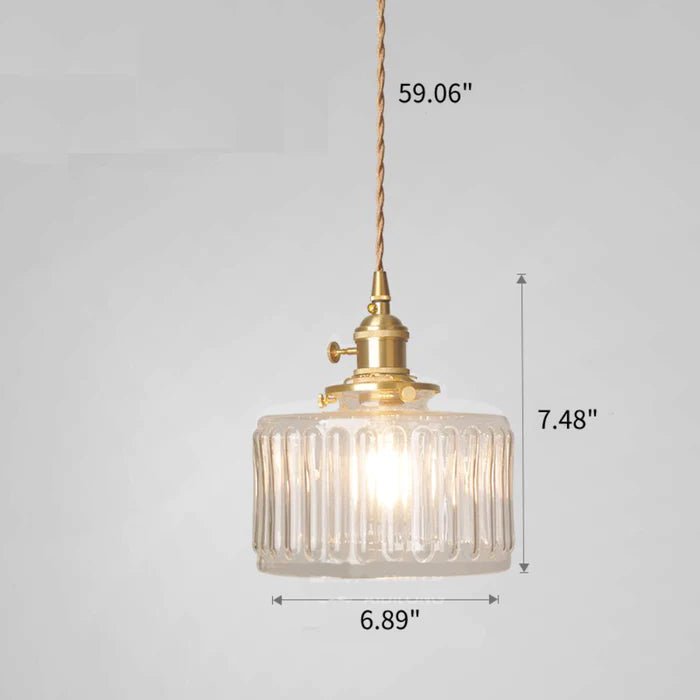 Lampe Suspendue en Cristal Vintage