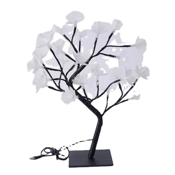 Lumière de l'arbre à fleurs en fibre optique bouleau blanc