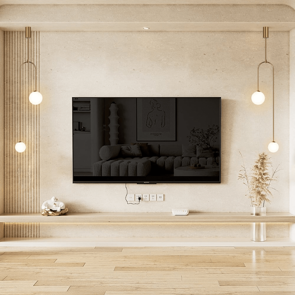 Lampe Suspendue Moderne en Verre à 2 Lumières en Forme de U pour Salon et Chambre