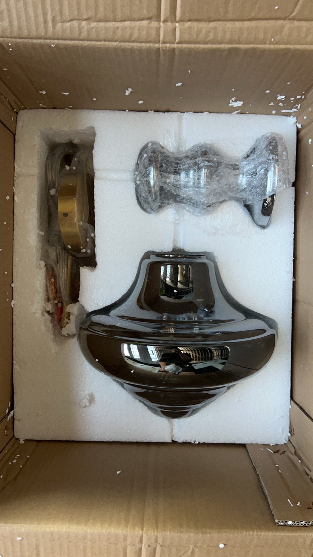 Lustre Moderne en Verre Gris Étoilé