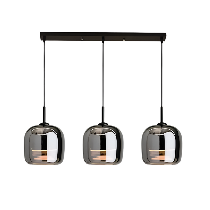 Suspension en verre noir scandinave