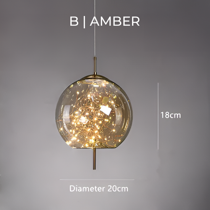 Essence | Exquise Suspension en Verre Brun