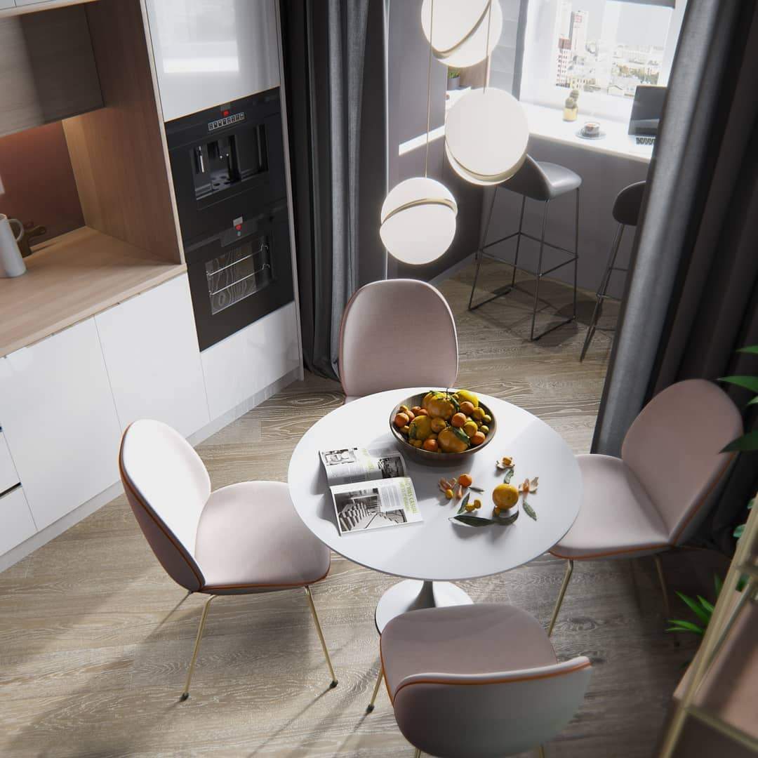 Lampe suspendue en forme de demi-lune