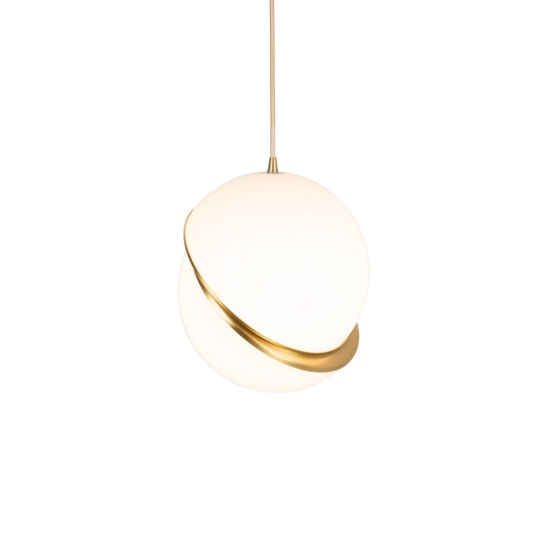 Lampe suspendue en forme de demi-lune