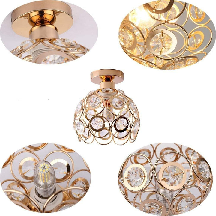 Superbe Lustre de Luxe Doré pour Hall