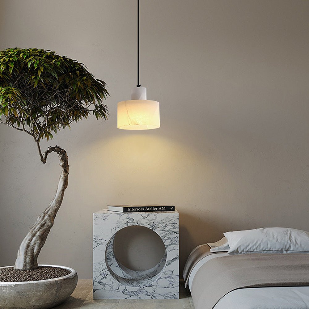 Suspension scandinave en marbre blanc
