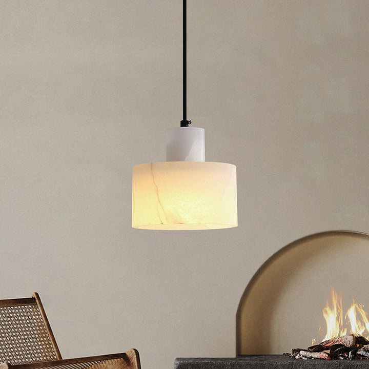 Suspension scandinave en marbre blanc