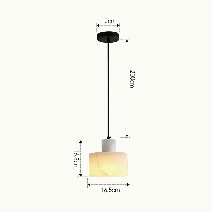 Suspension scandinave en marbre blanc