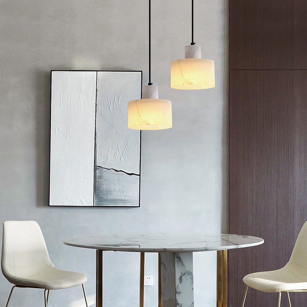 Suspension scandinave en marbre blanc