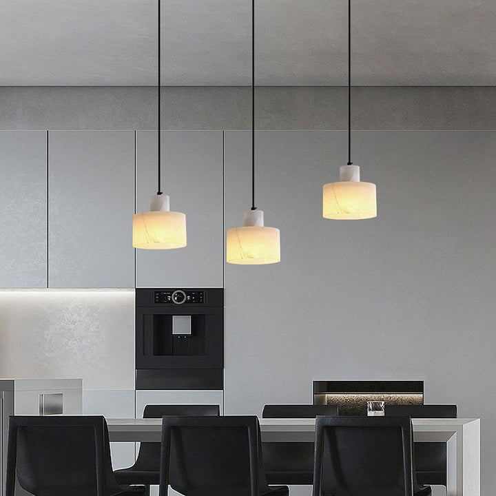 Suspension scandinave en marbre blanc