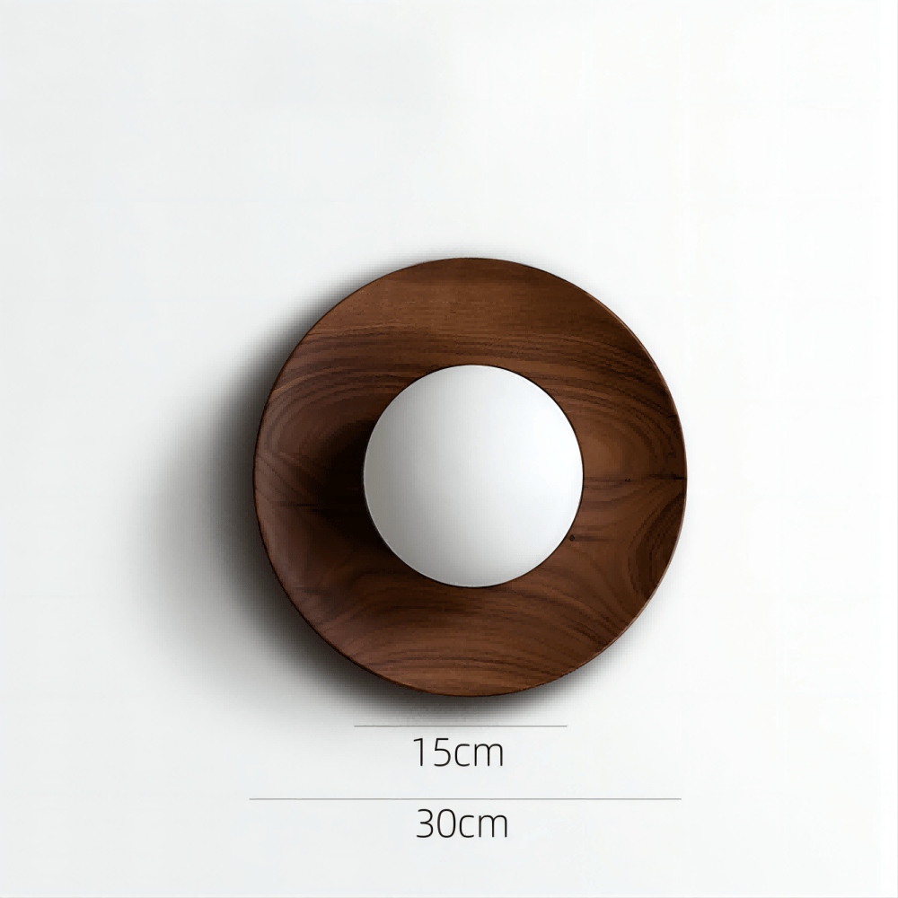 Lampe murale simple en bois naturel blanc