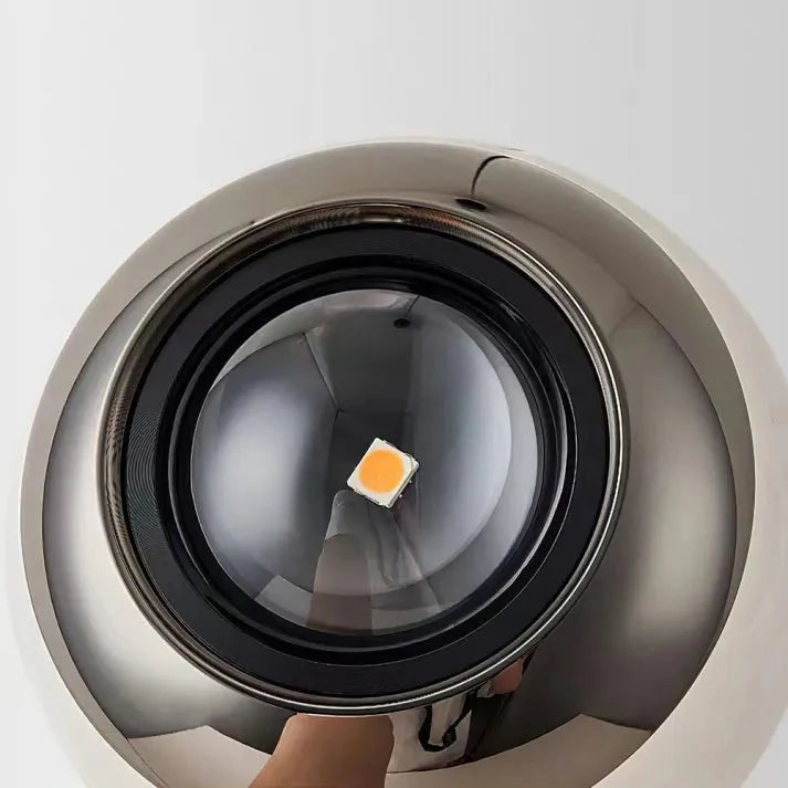 Suspension en Globe d'Albâtre Marbré Nordique