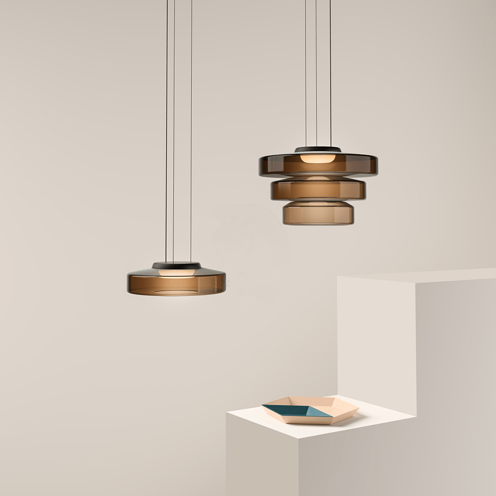 Lampes suspendues en verre de style Bauhaus