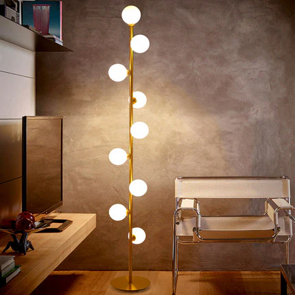 Lampe de sol en verre nordique