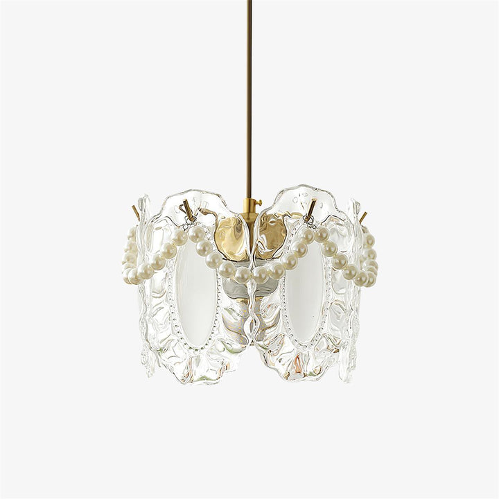 Lampe Suspendue en Verre Floral