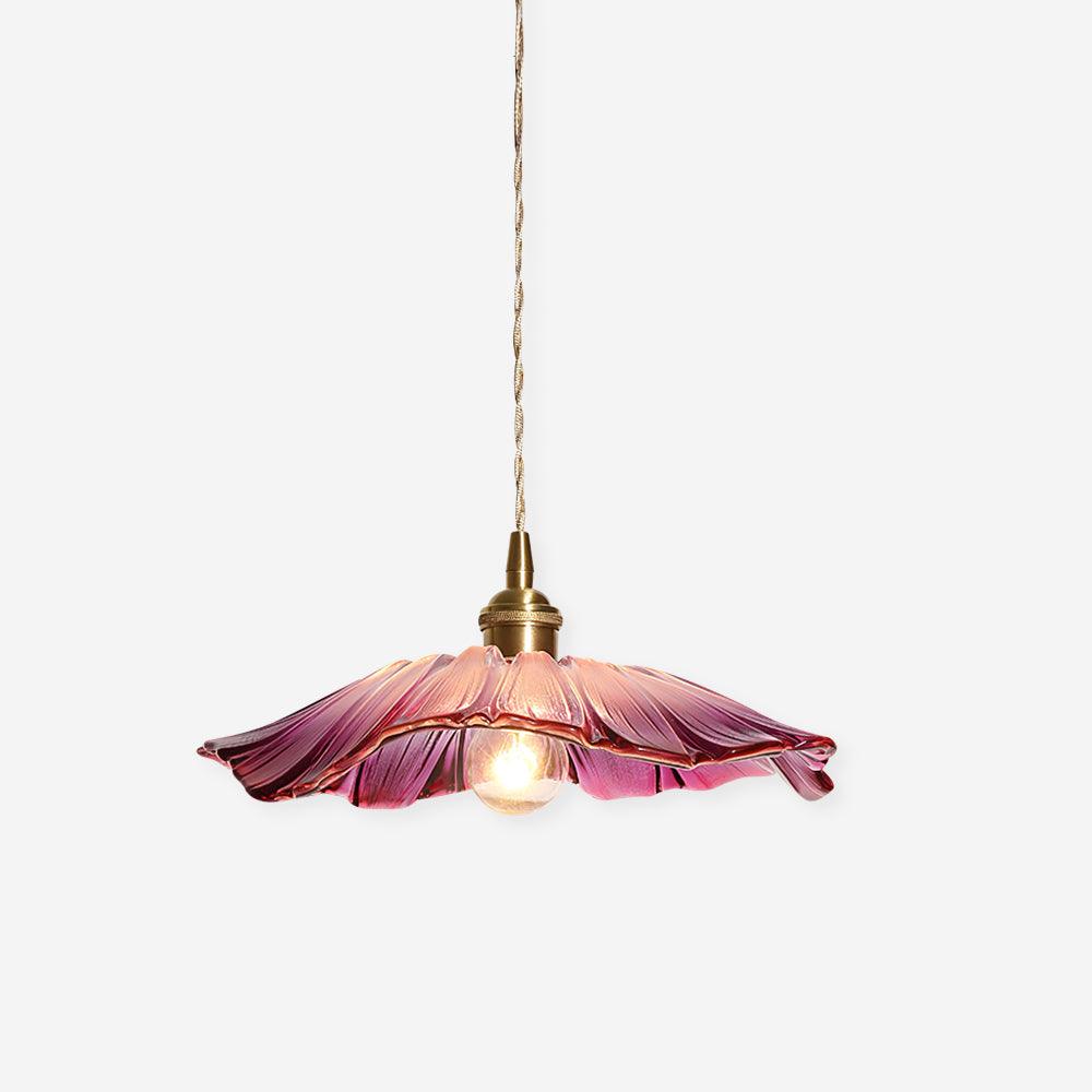 Lampe suspendue en verre Fleur