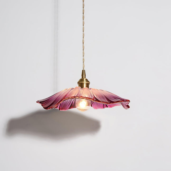 Lampe suspendue en verre Fleur
