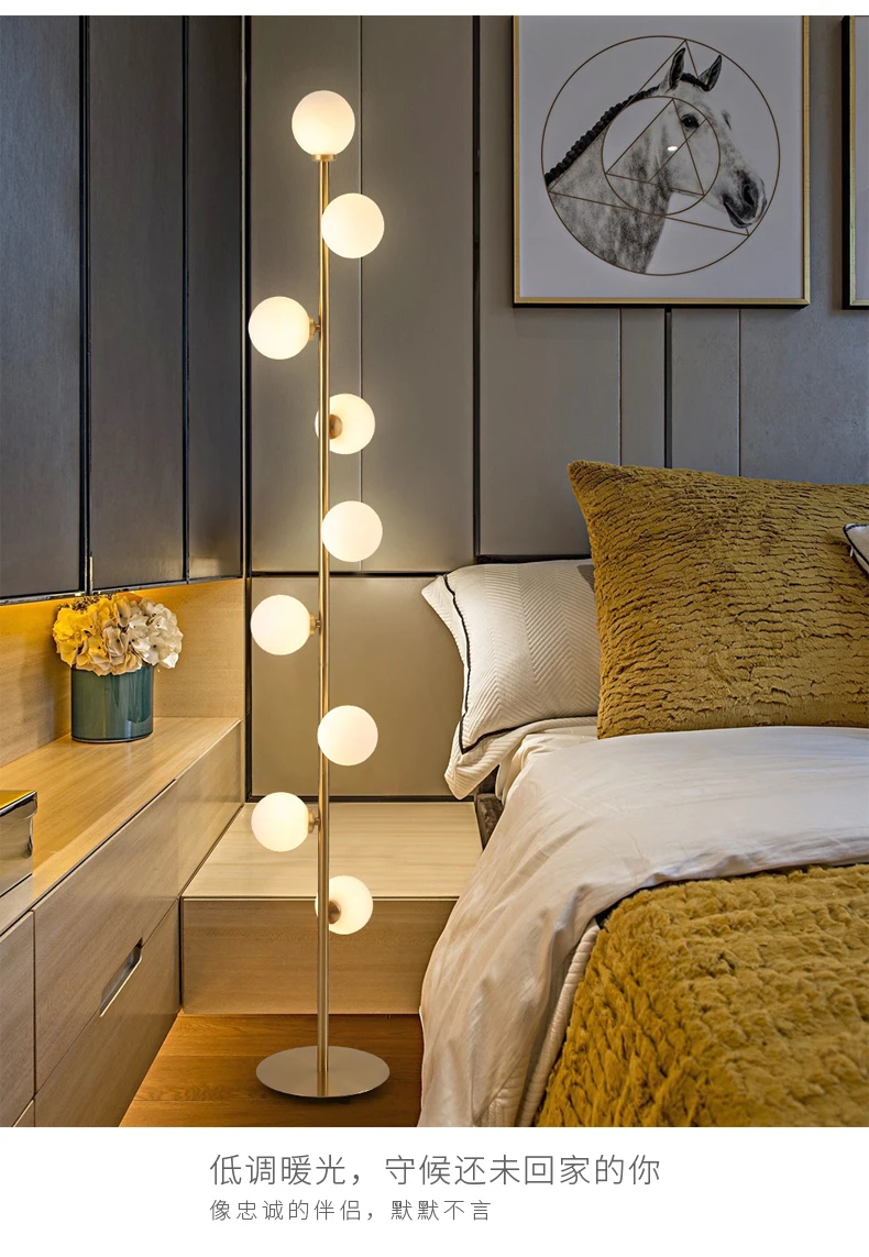 Lampe de sol en verre nordique
