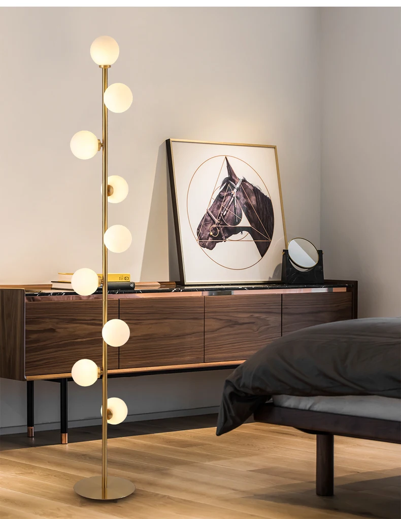 Lampe de sol en verre nordique
