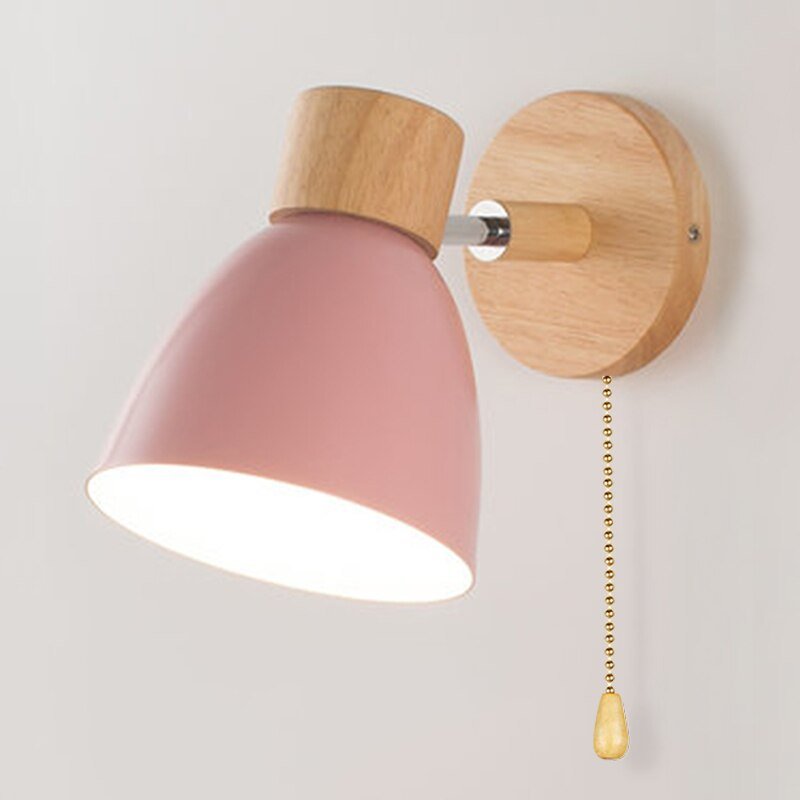 Yadiel - Applique murale suspendue en bois de style scandinave