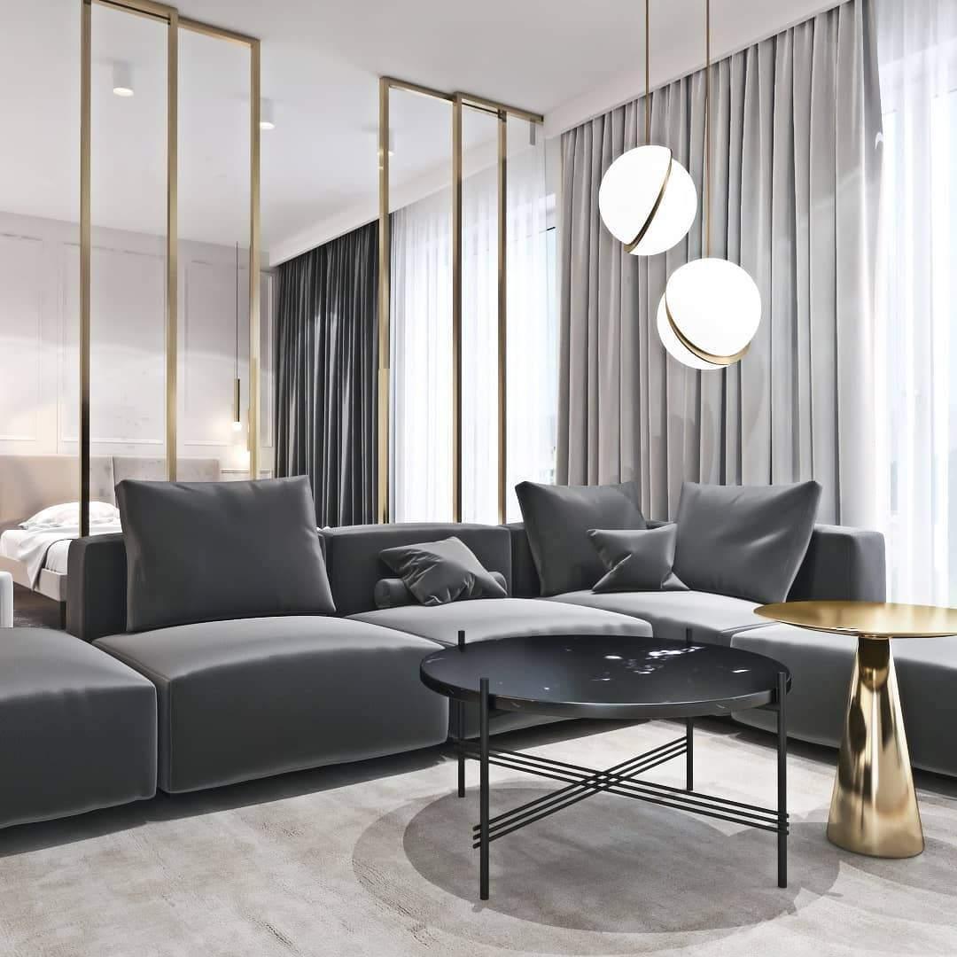 Lampe suspendue en forme de demi-lune