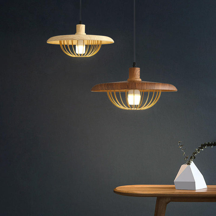 Lampes Suspendues Imitation Bois