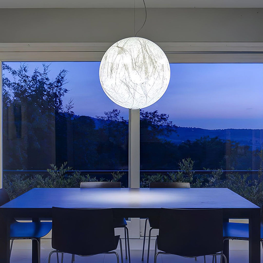 Lampe suspendue en soie de lune