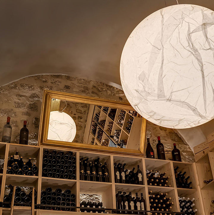 Lampe suspendue en soie de lune