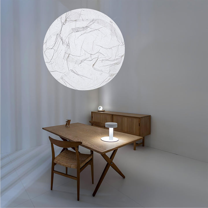 Lampe suspendue en soie de lune