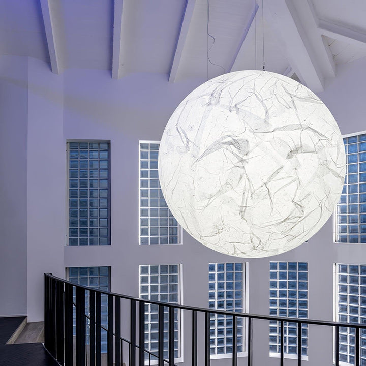Lampe suspendue en soie de lune