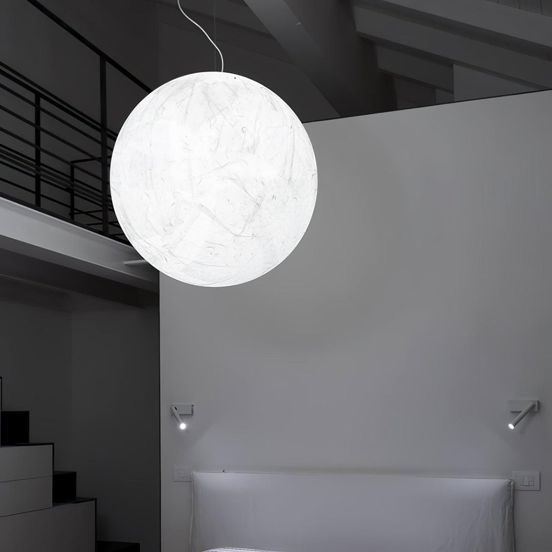 Lampe suspendue en soie de lune
