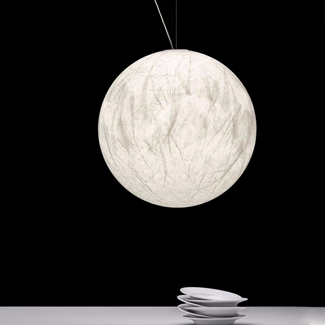 Lampe suspendue en soie de lune