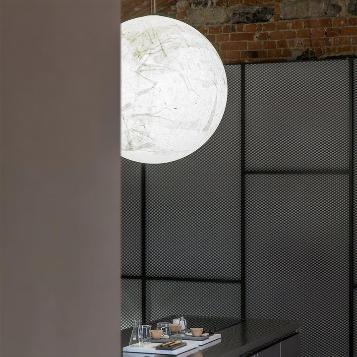 Lampe suspendue en soie de lune