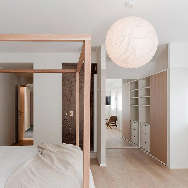 Lampe suspendue en soie de lune