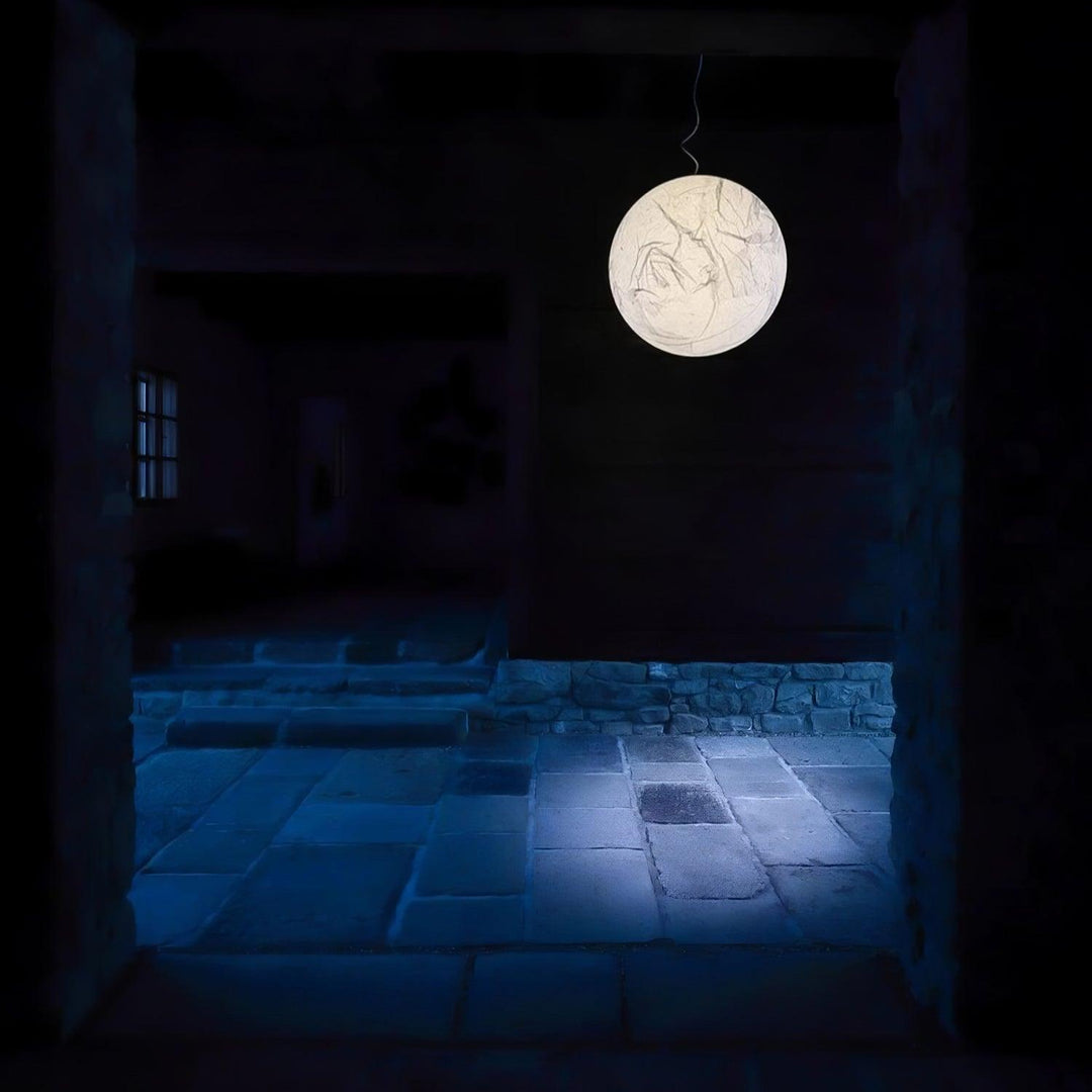 Lampe suspendue en soie de lune