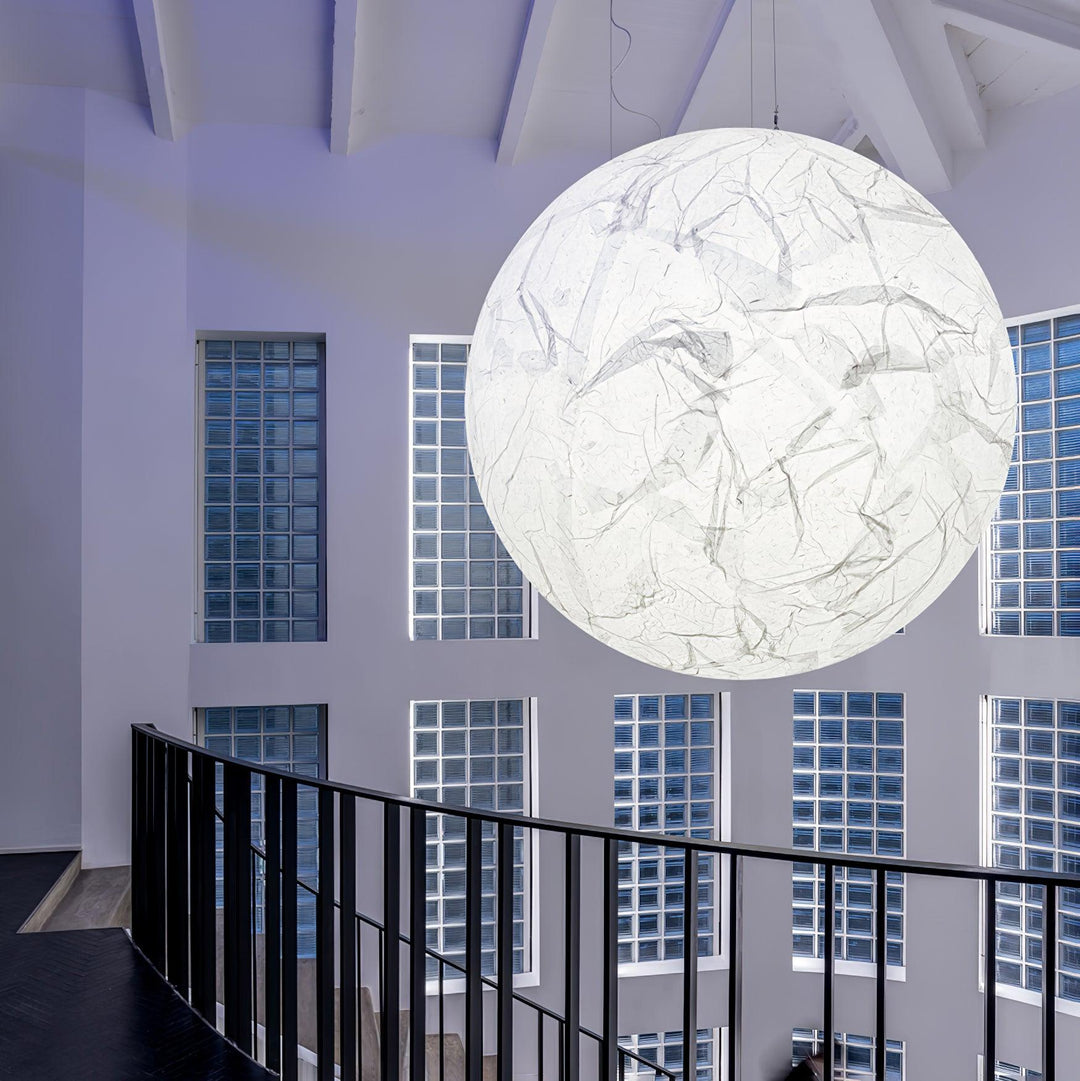 Lampe suspendue en soie de lune