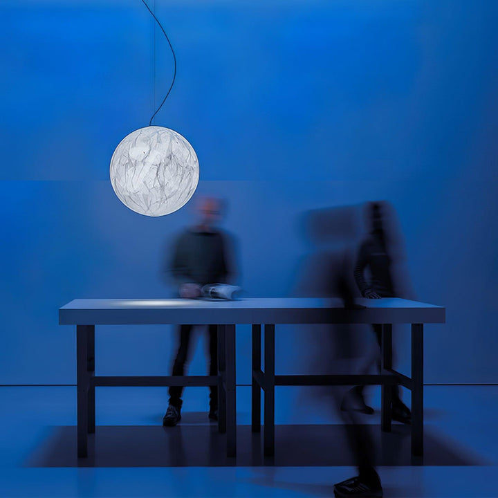 Lampe suspendue en soie de lune