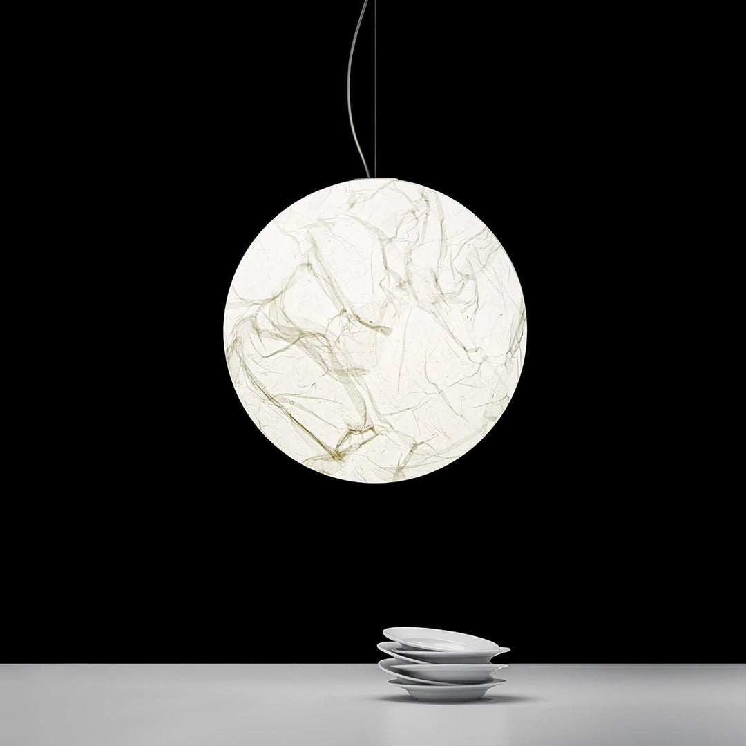 Lampe suspendue en soie de lune