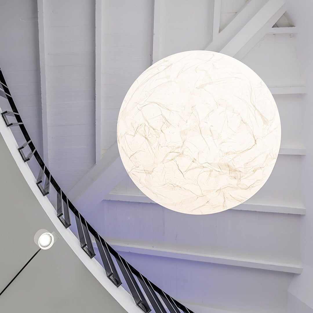 Lampe suspendue en soie de lune