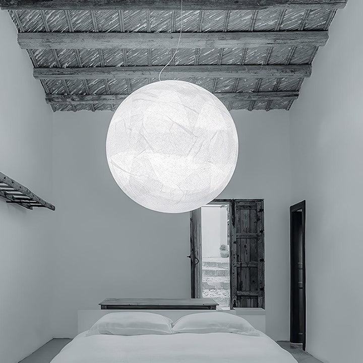 Lampe suspendue en soie de lune