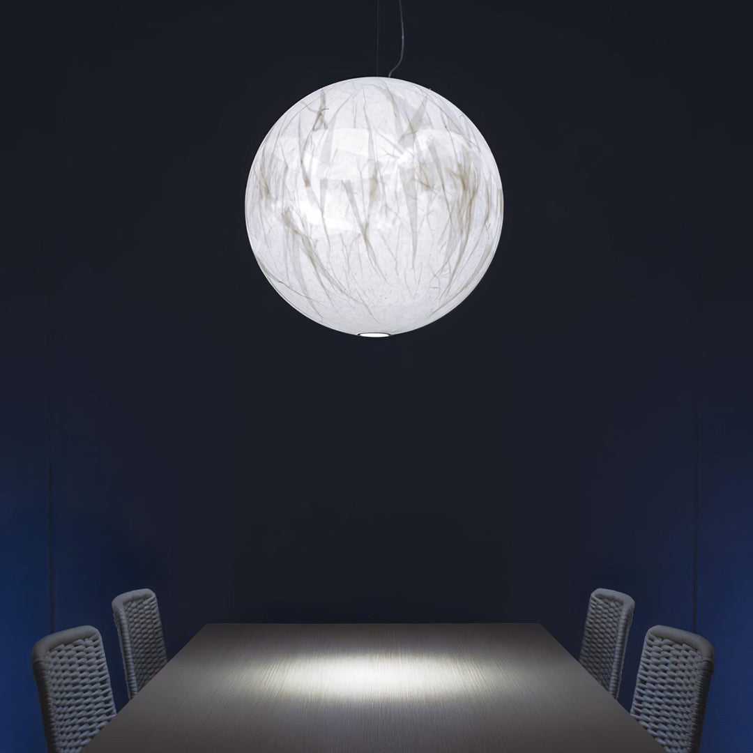 Lampe suspendue en soie de lune