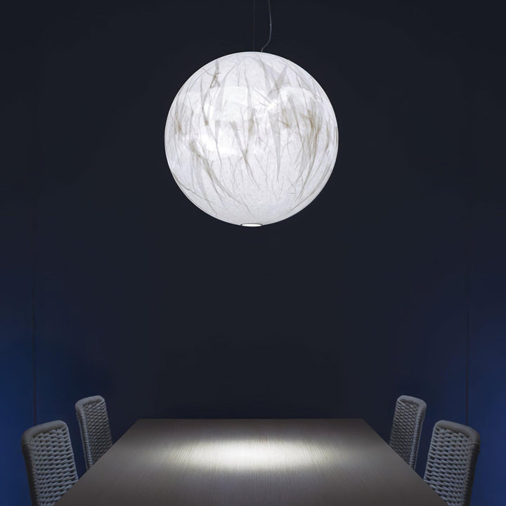 Lampe suspendue en soie de lune