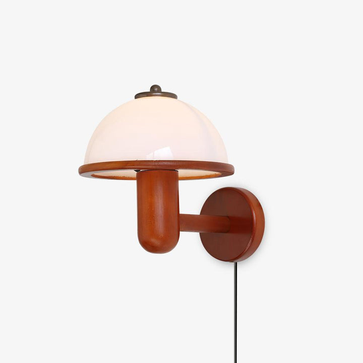 Lampe murale en bois Champignon